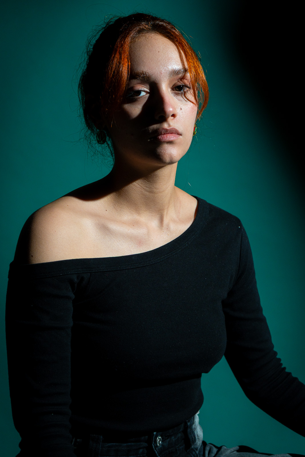 Dramatic lighting portrait created for film-focused creative branding